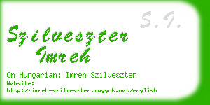 szilveszter imreh business card